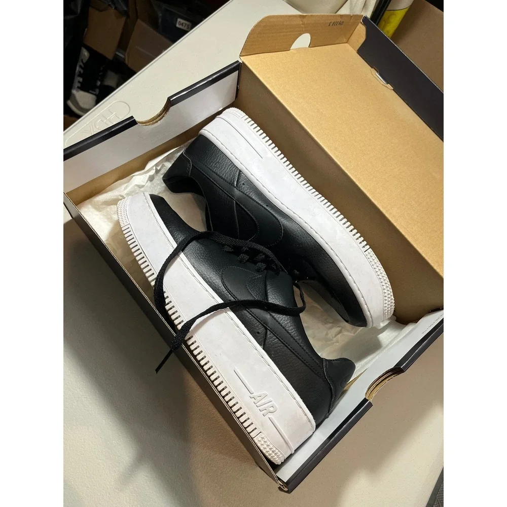 Nike Air Force 1 Sage Low Womens 11 Black Platform Sneakers AR5339-002